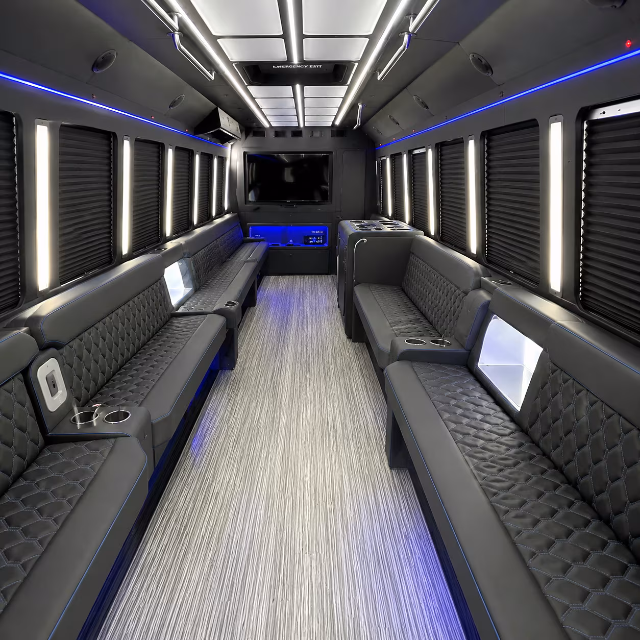 Tucson Prom & Homecoming Transportation party bus interior
